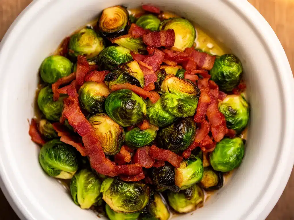 Airfryer Rosenkohl mit Speck: 5 Min. Knusprig 4 Airfryer Rosenkohl mit Speck preparation steps