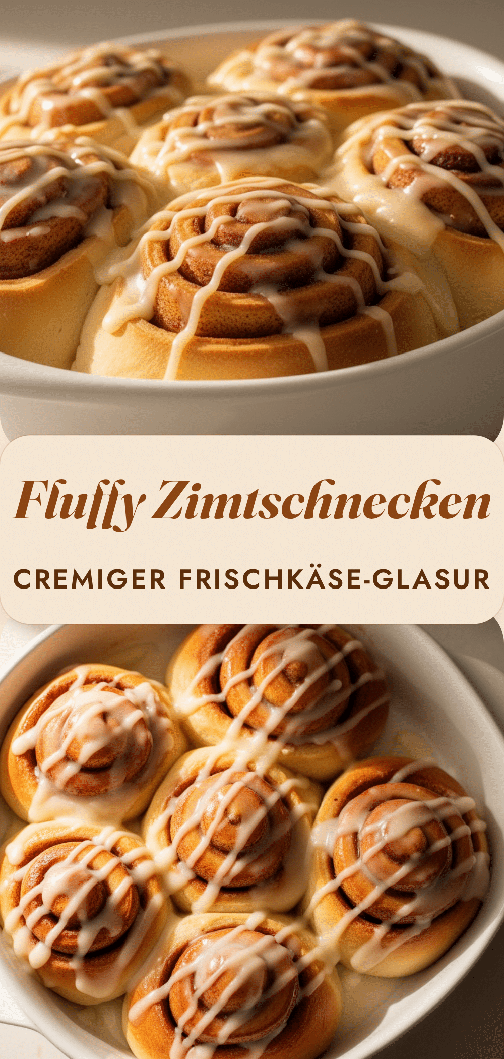 Fluffy Zimtschnecken: 10 Min. Einfaches Rezept mit Frischkäse 5 Fluffy Zimtschnecken mit Frischkäse-Glasur recipe