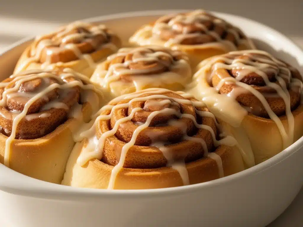 Startseite 3 Fluffy Zimtschnecken mit Frischkäse-Glasur - featured image