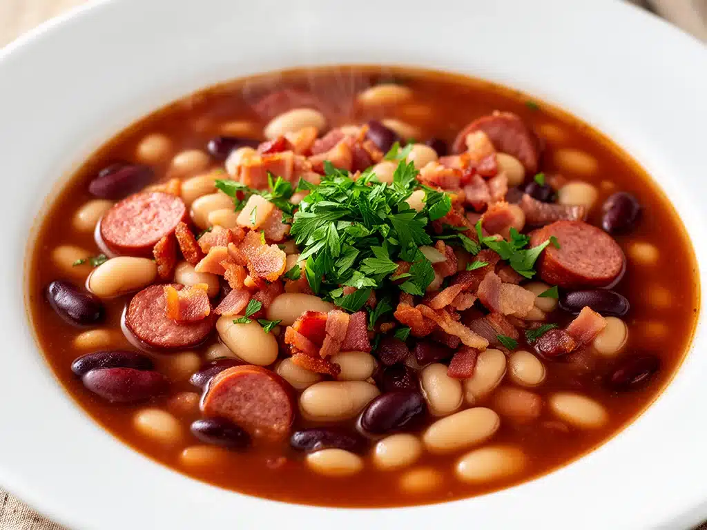 Günstiger Bohneneintopf mit Speck - featured image