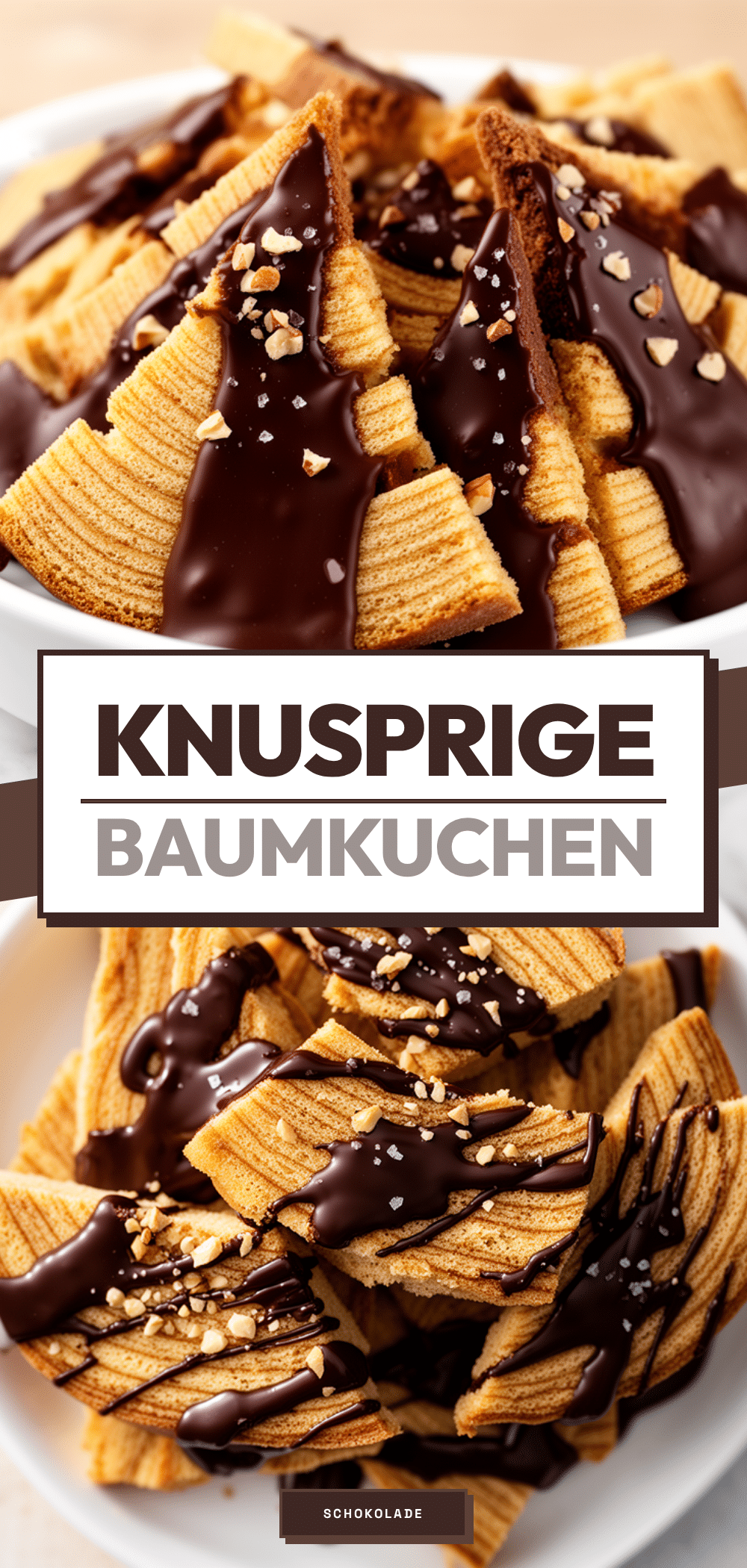 Weihnachtsbäckerei Knusprige Baumkuchenspitzen: 3 Schritte 5 Knusprige Baumkuchenspitzen recipe