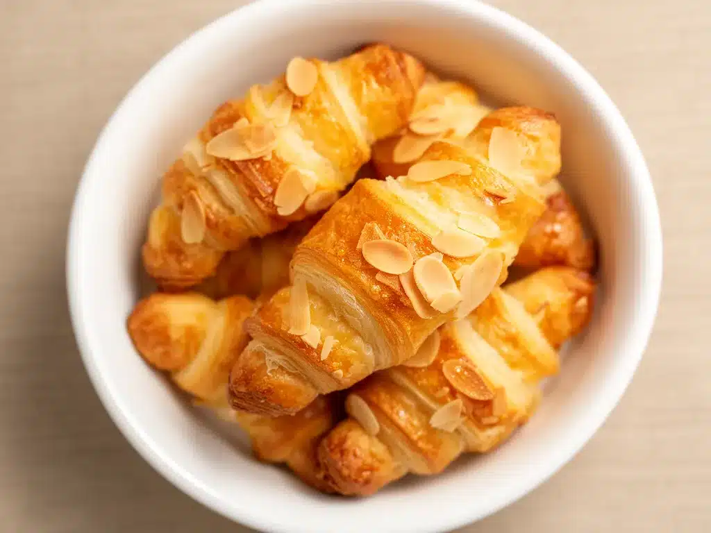 Knusprige Mandelhörnchen: 5 Min. einfaches Rezept 4 Knusprige Mandelhörnchen preparation steps