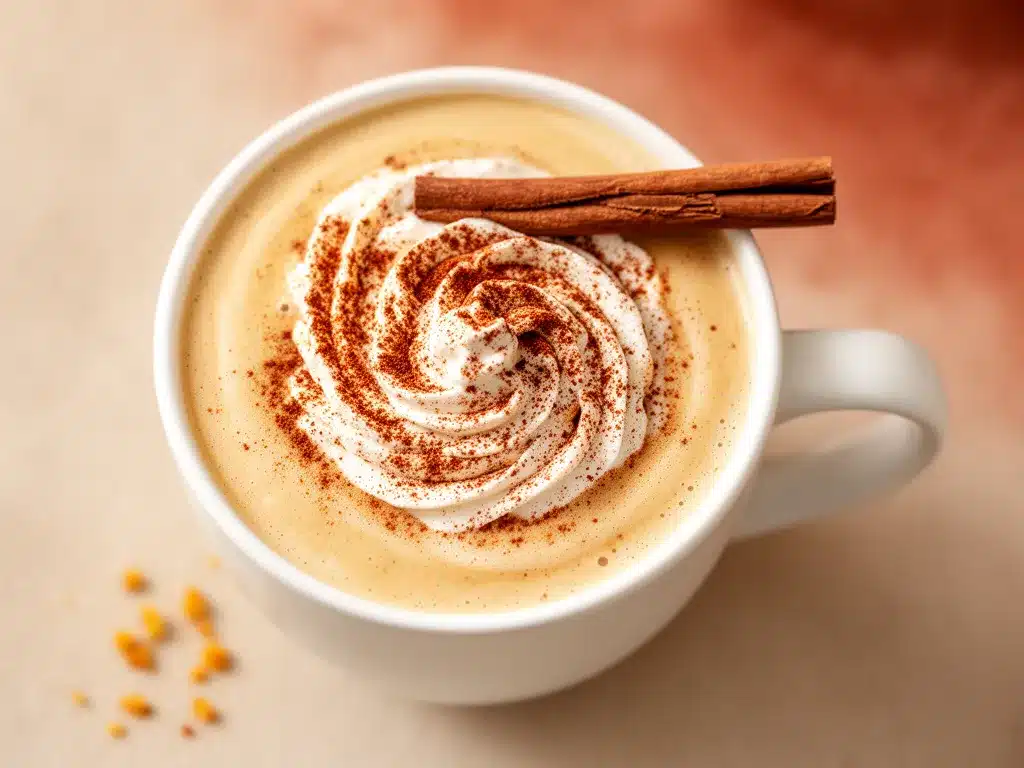 Kürbis-Zimt-Latte: Perfekt in 5 Min. 4 Kürbis-Zimt-Latte preparation steps