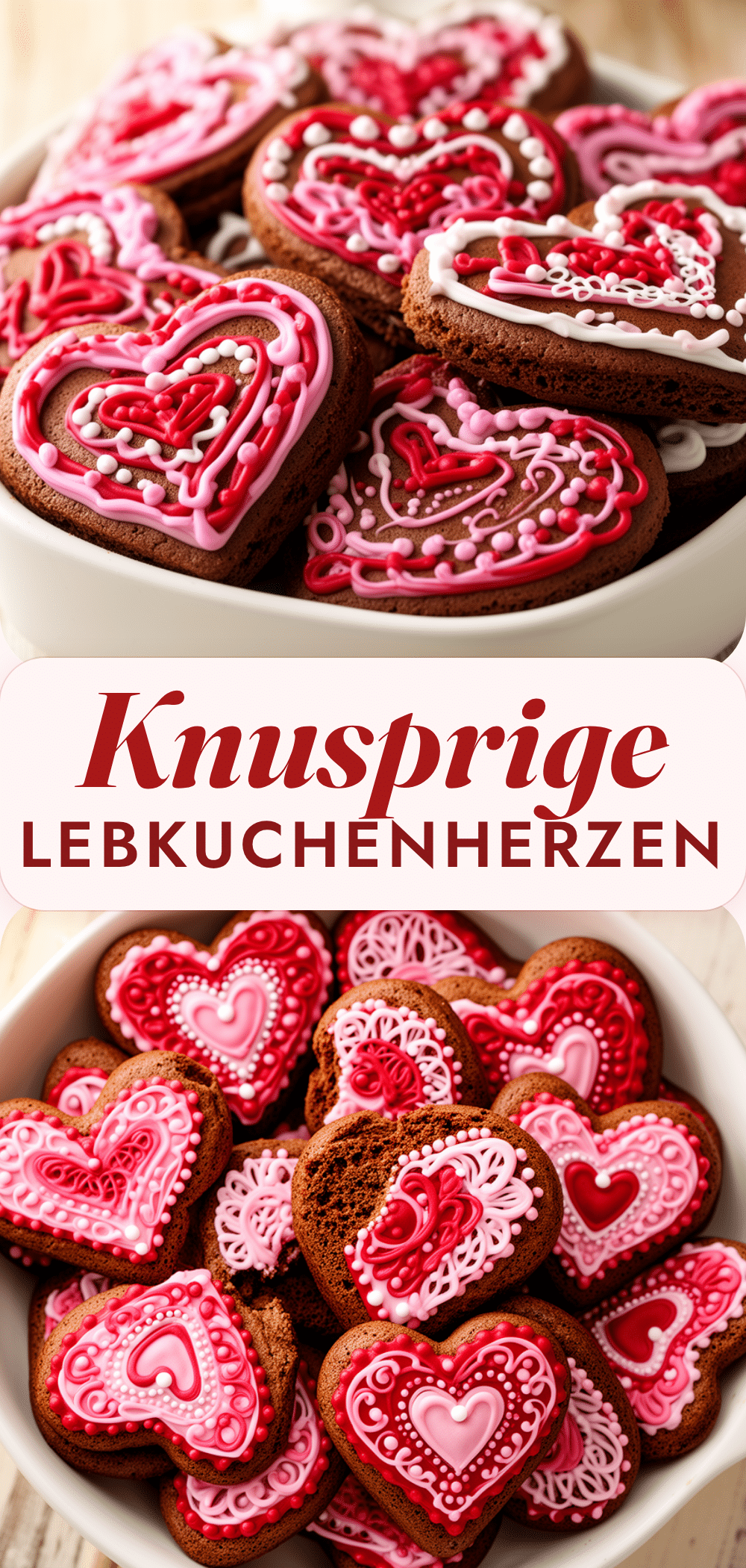 Lebkuchenherzen mit Zuckerguss: 5 Einfache Weihnachten Rezepte 5 Lebkuchenherzen mit Zuckerguss recipe