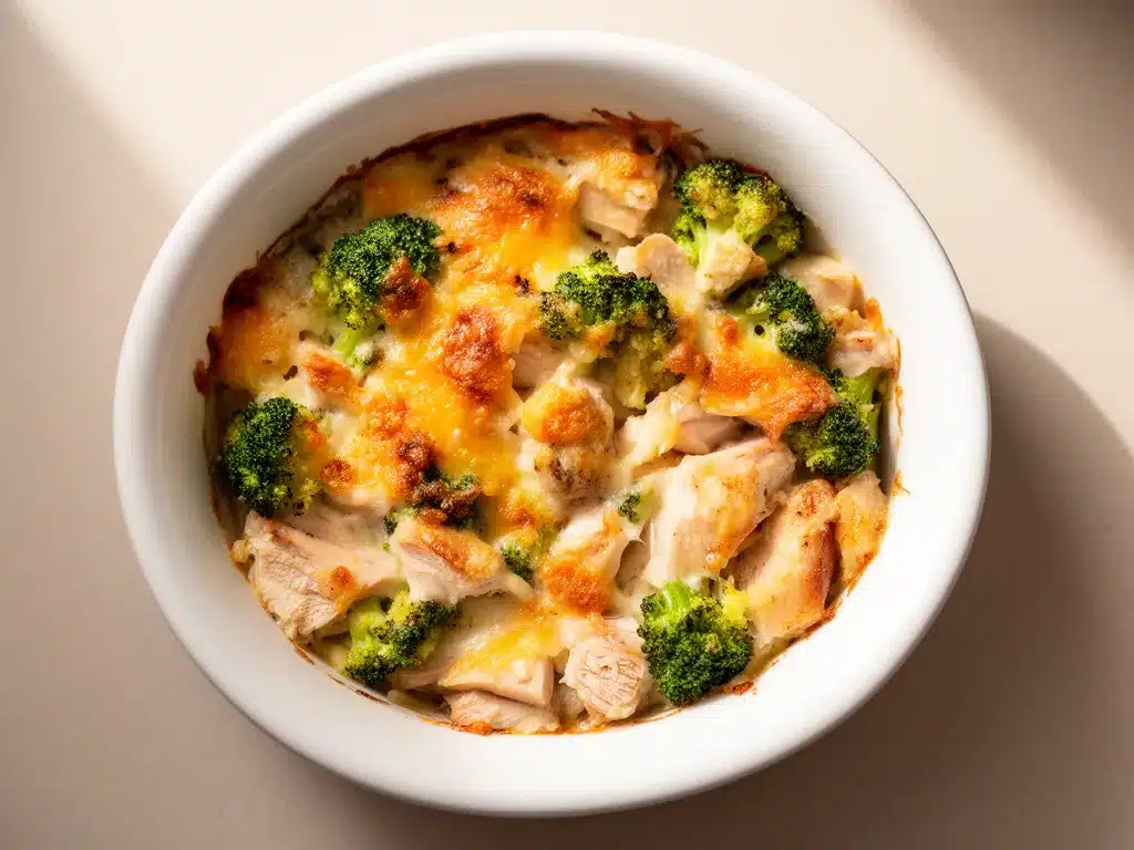Low-Carb Hähnchen-Auflauf mit Brokkoli: Das perfekte 30-Minuten-Rezept 4 Low-Carb Hähnchen-Auflauf mit Brokkoli preparation steps