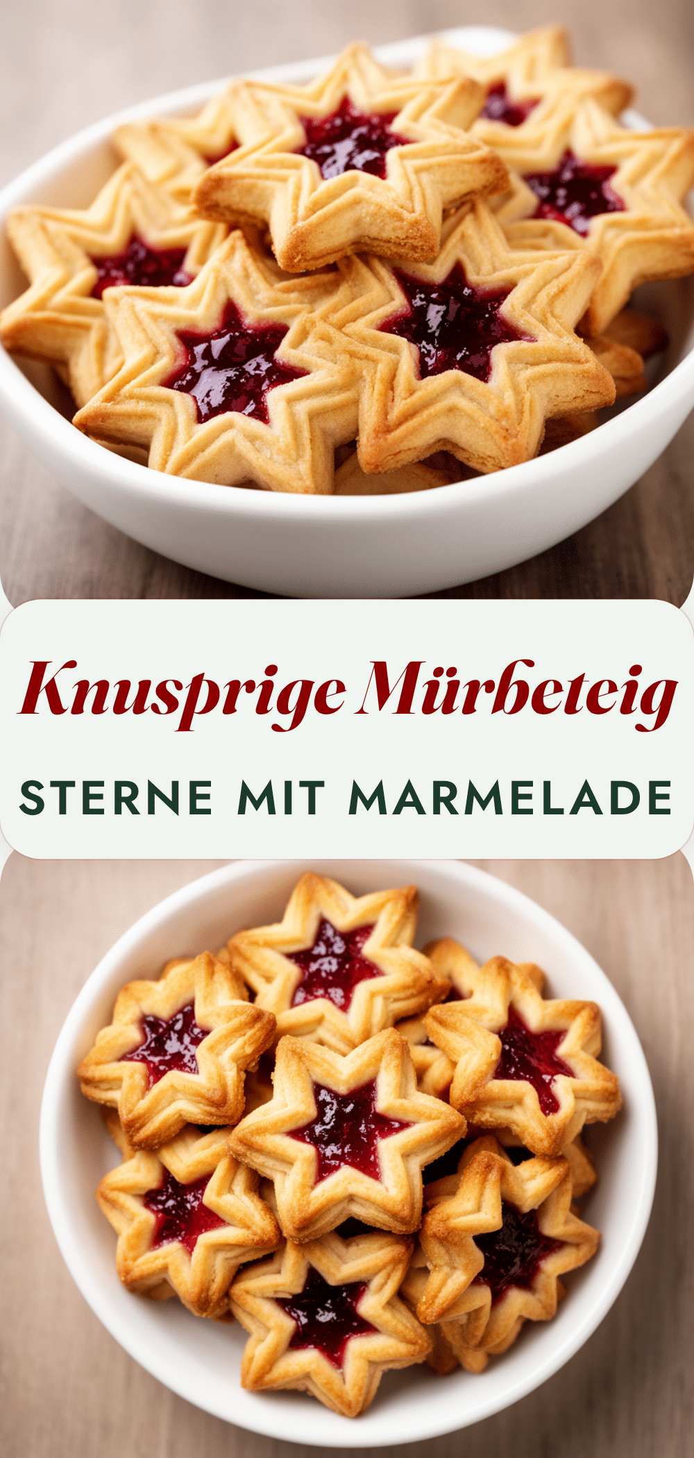 Mürbeteig-Sterne mit Marmelade: 3 einfache Weihnachtsplätzchen 5 Mürbeteig-Sterne mit Marmelade recipe