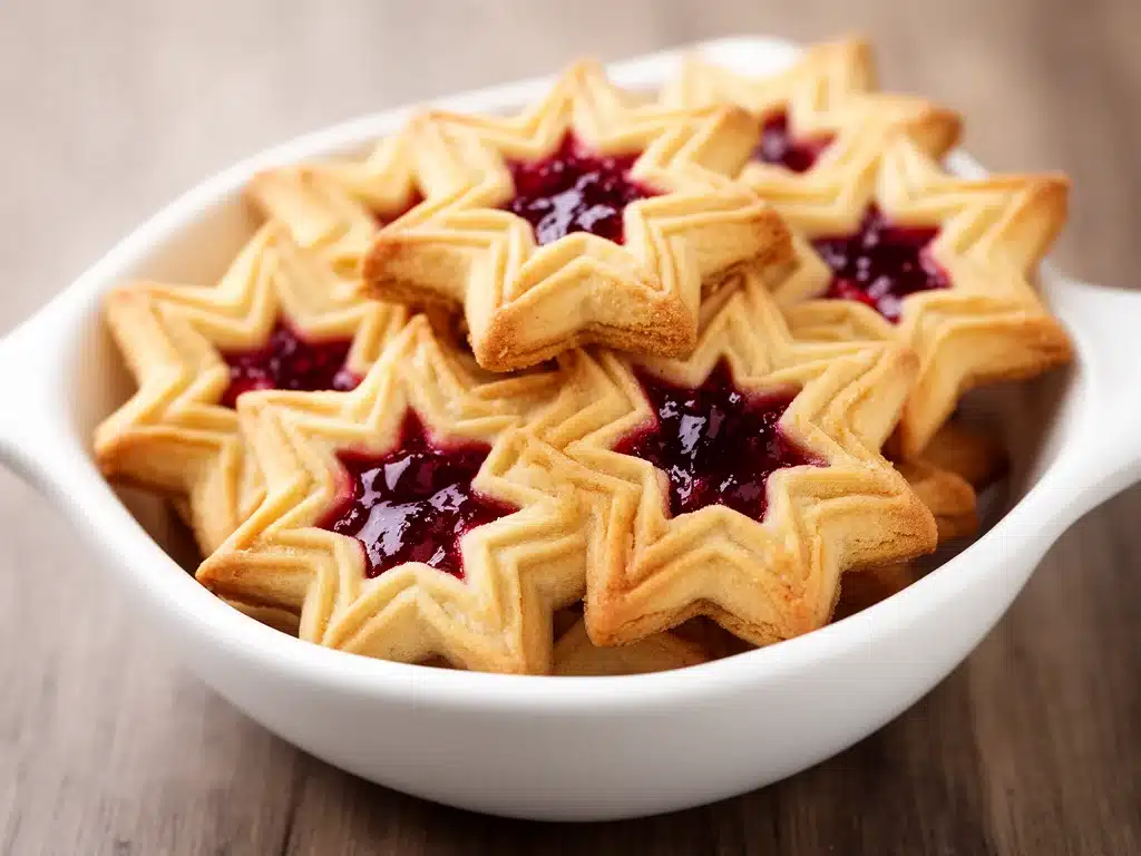 Startseite 5 Mürbeteig-Sterne mit Marmelade - featured image