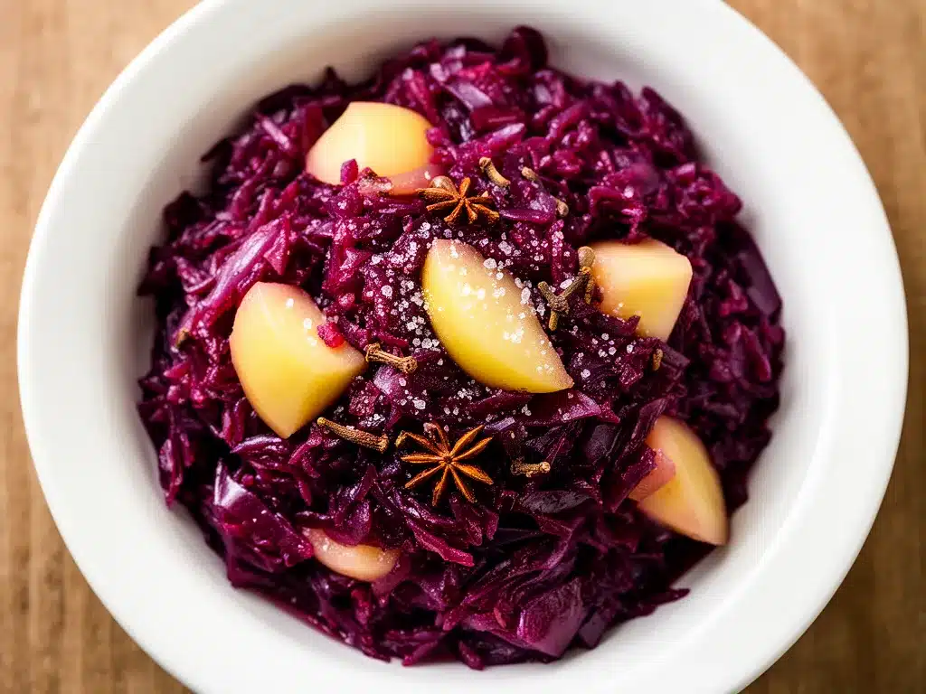 Omas Cremiger Rotkohl mit Äpfeln: Perfektes Rezept 4 Omas Cremiger Rotkohl mit Äpfeln preparation steps