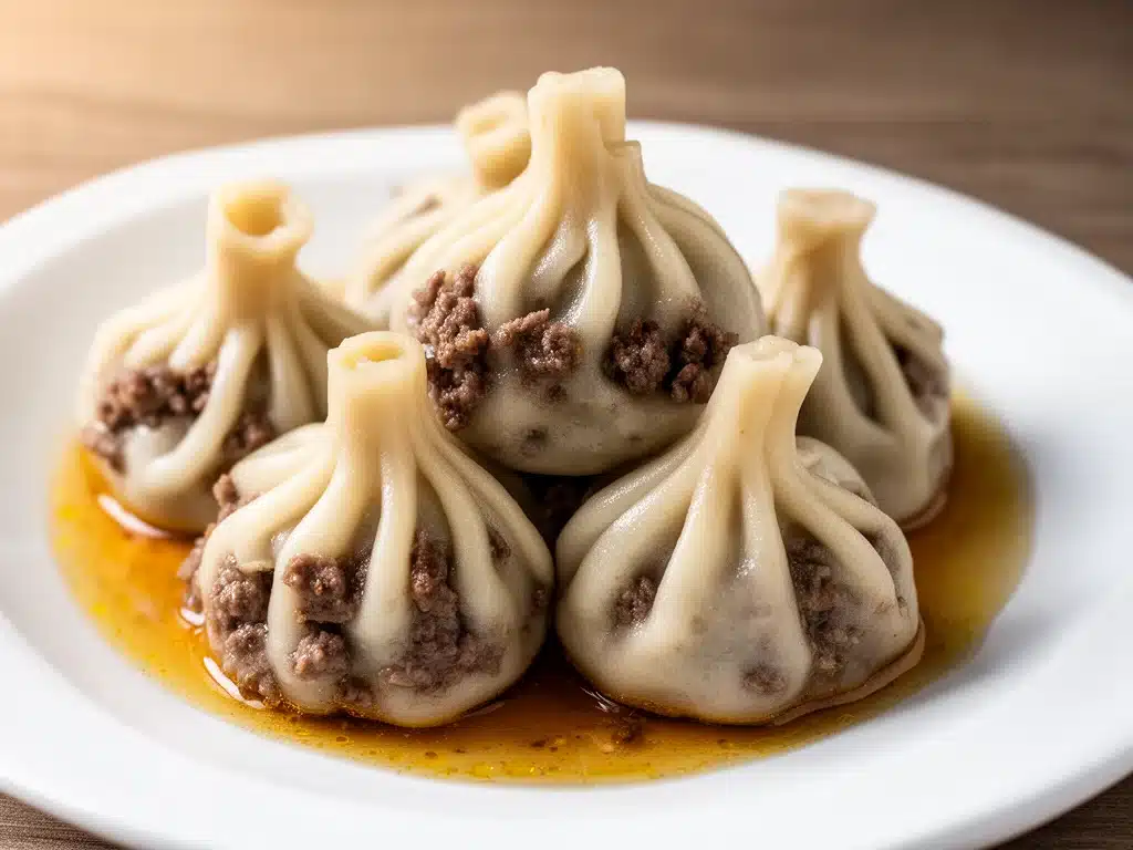 saftige georgische Chinkali Teigtaschen - featured image