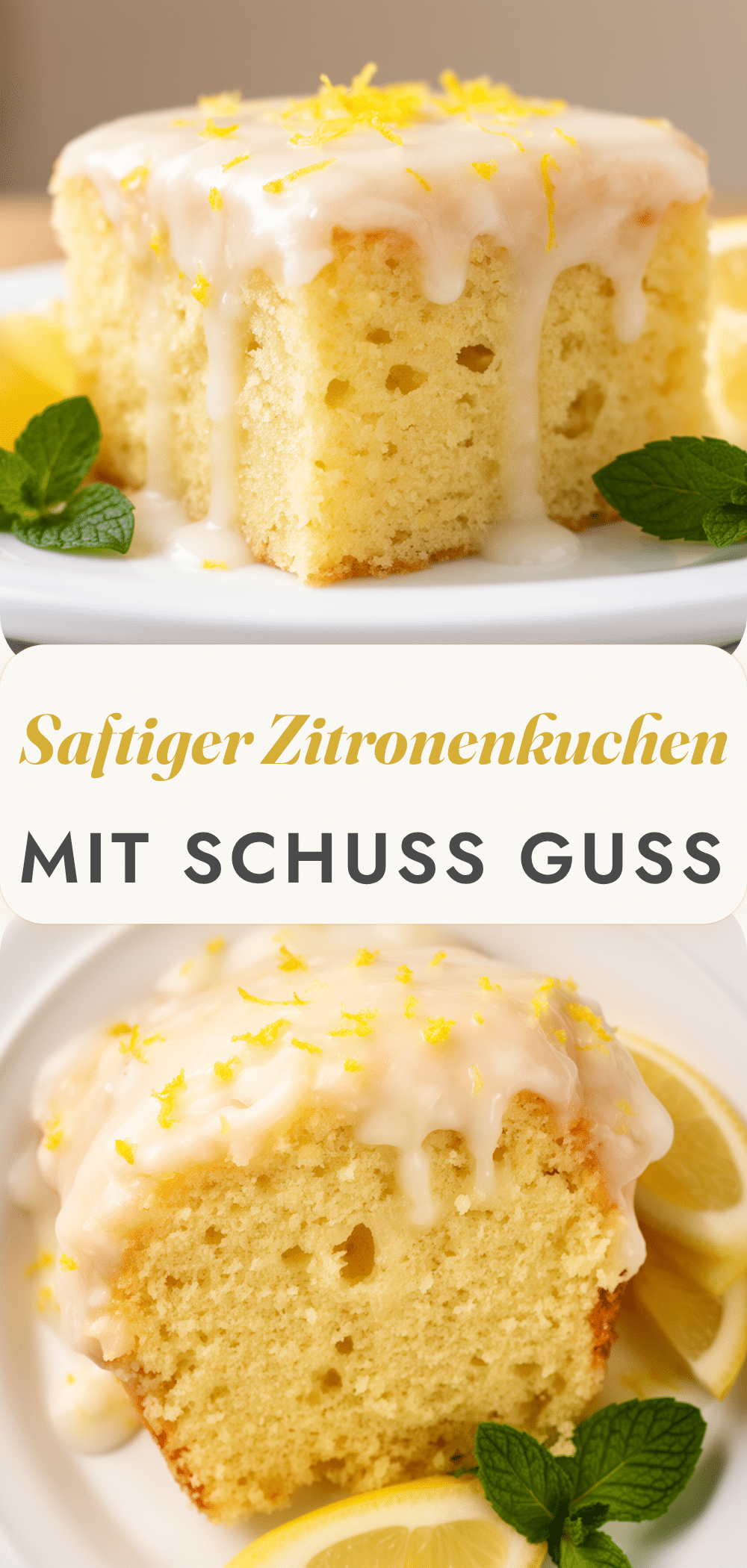Saftiger Zitronenkuchen mit Guss in 30 Min. – Einfach & Schnell 5 Saftiger Zitronenkuchen mit Guss recipe