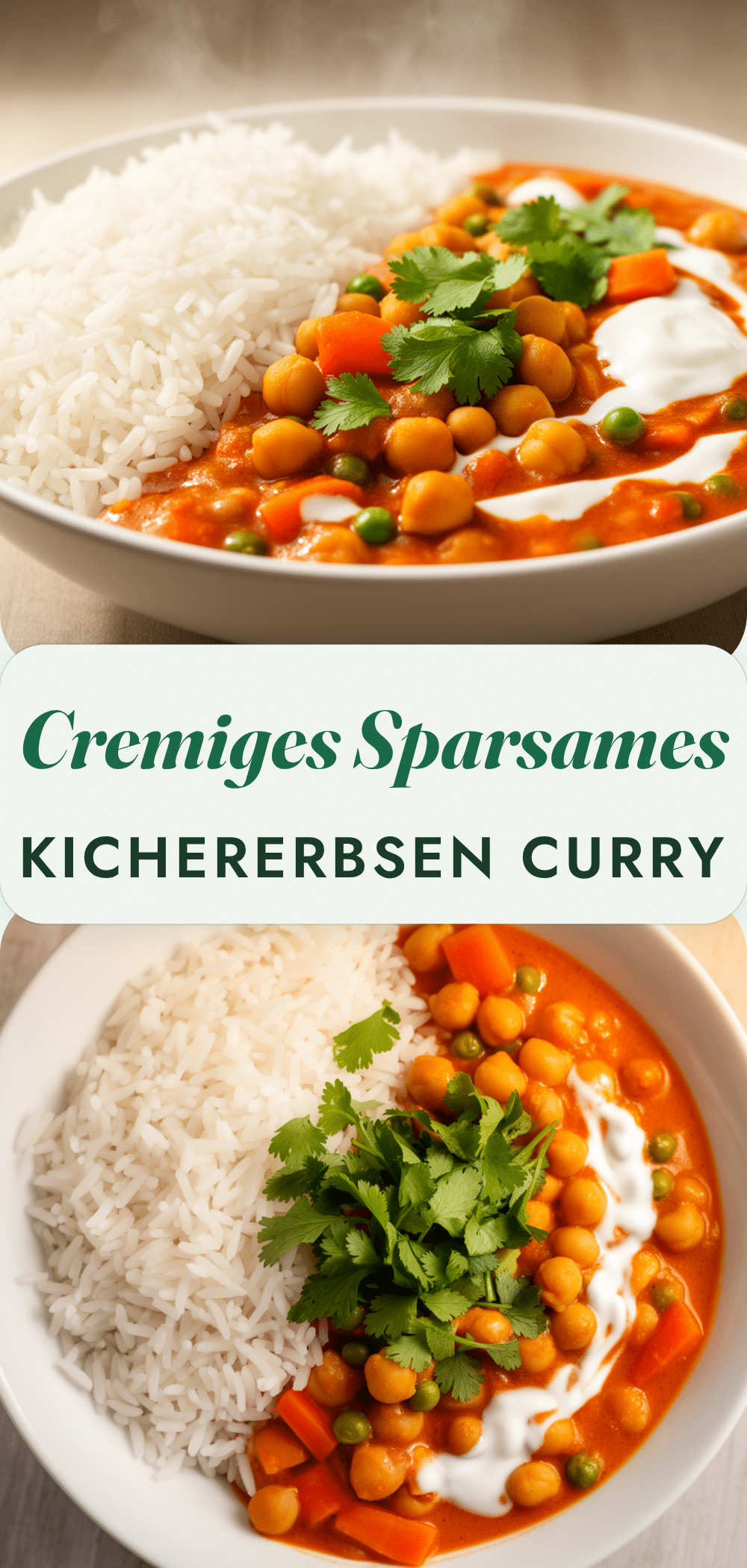 Sparsames Kichererbsen Curry mit Reis: 25 Min 5 sparsames Kichererbsen Curry mit Reis recipe