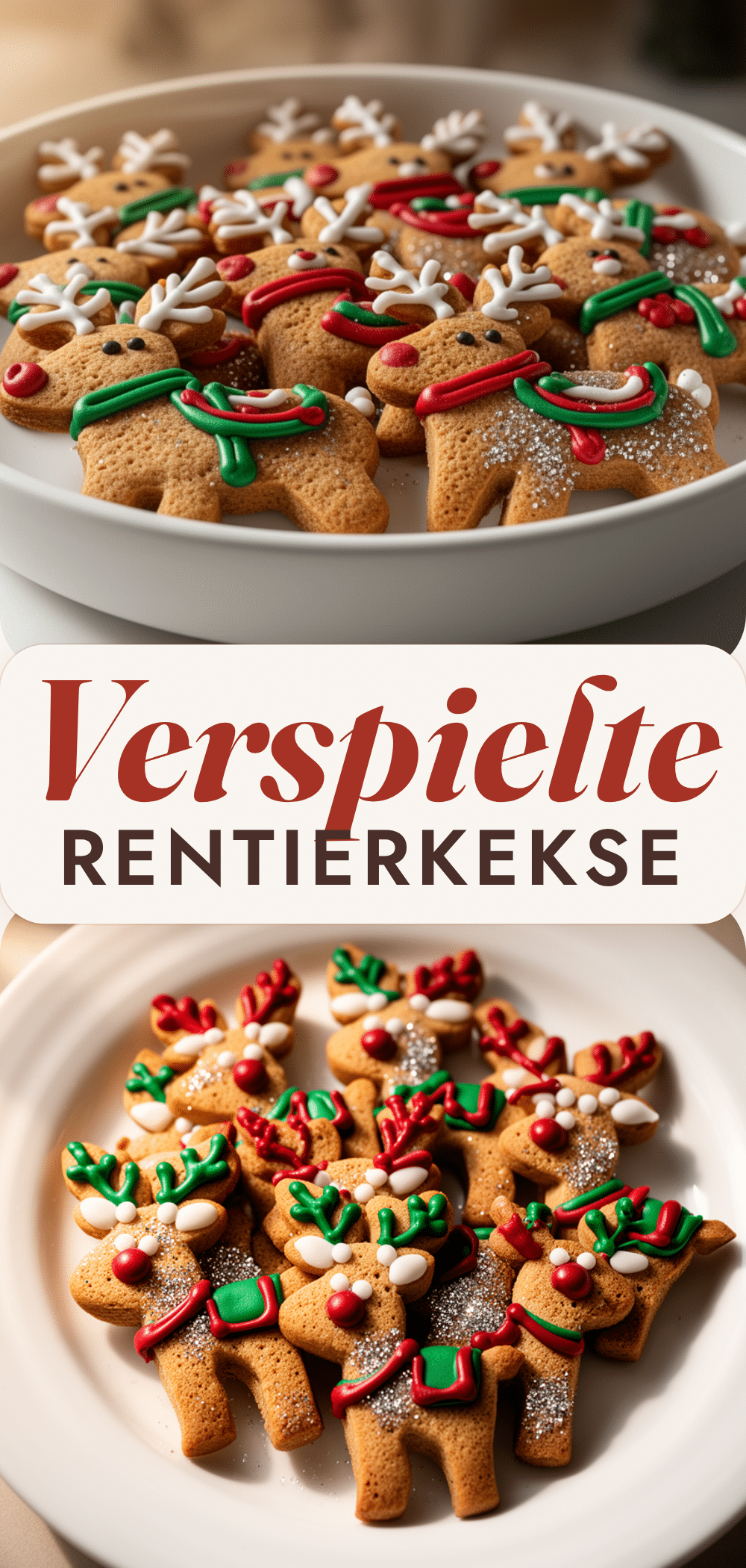 Verspielte Rentierkekse: 5 Einfache Weihnachtsbäckerei Ideen 5 Verspielte Rentierkekse recipe