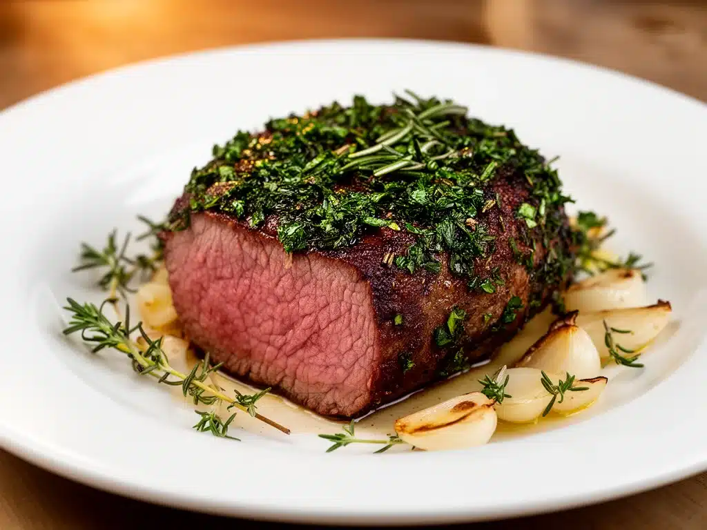 Zartschmelzendes Rinderfilet mit Kräuterkruste - featured image