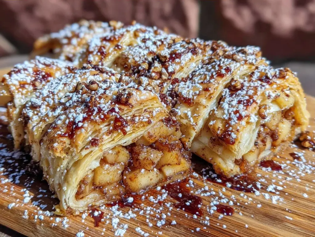 Budget Apfel-Walnuss Strudel mit Rosinen - featured image