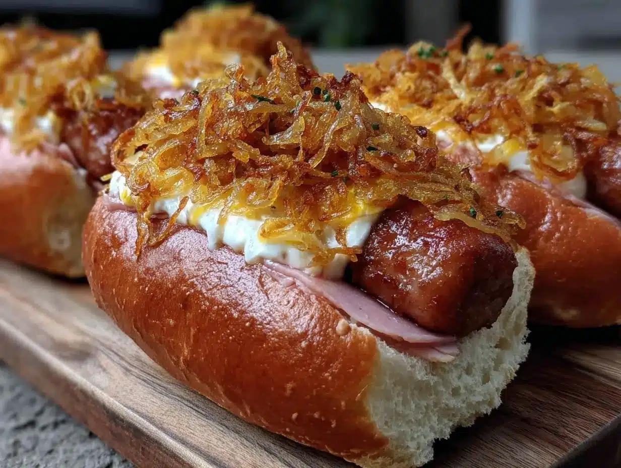 Budget-Leberkäse-Semmel mit Röstzwiebeln: 3 einfache, günstige Familienmahlzeiten 4 Budget-Leberkäse-Semmel preparation steps