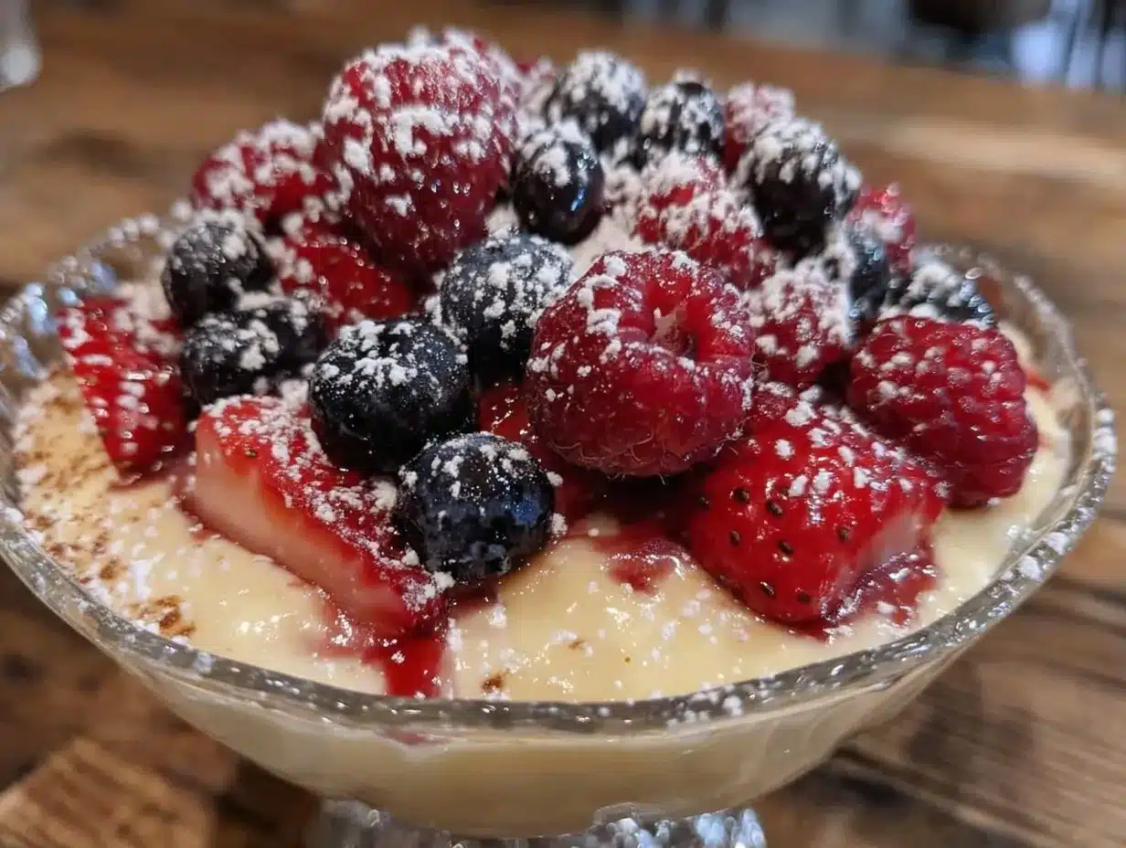 Einfache Bayerische Creme: Budget-Dessert für die Familie 4 Einfache Bayerische Creme mit Beeren preparation steps
