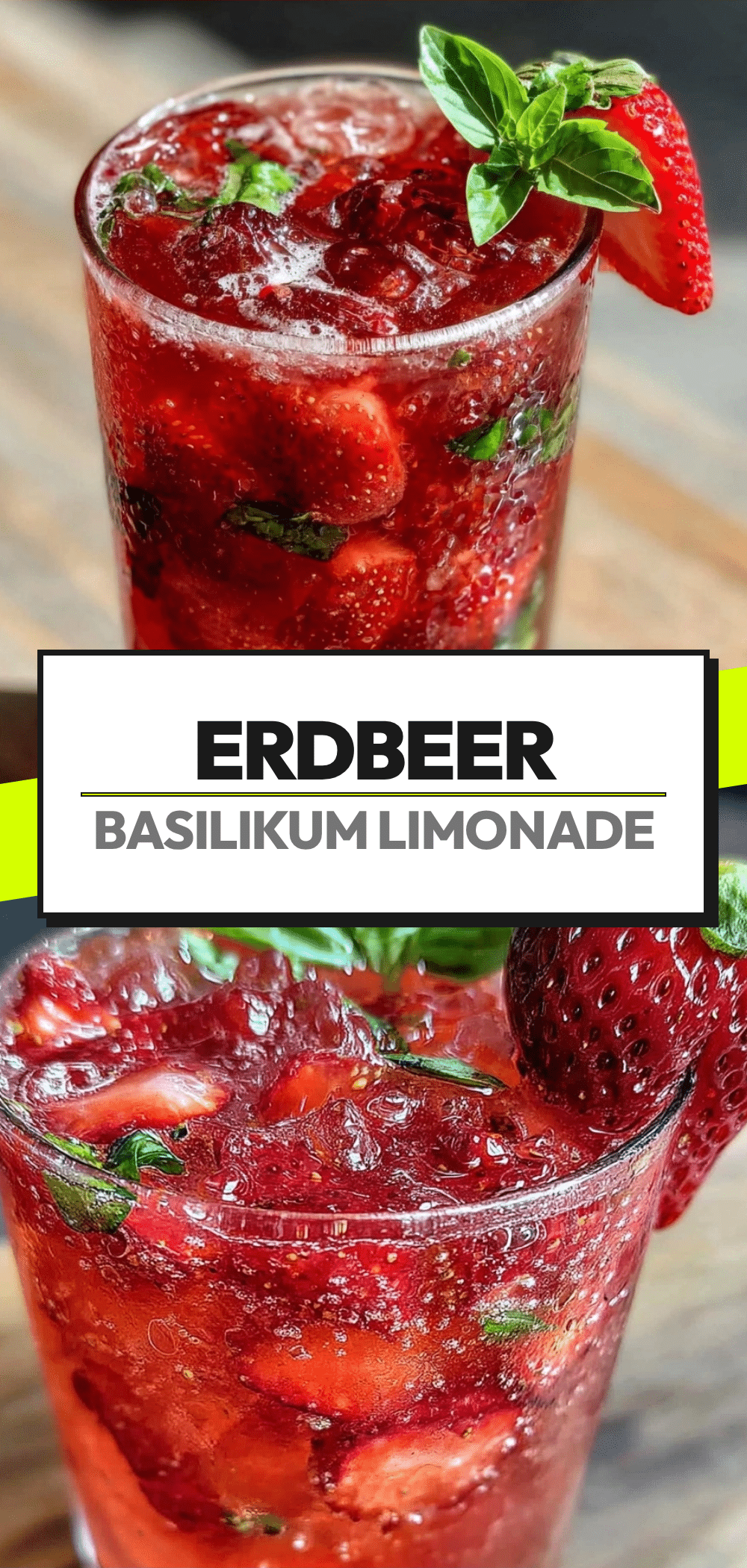 Einfache Erdbeer-Basilikum Limonade: 3 Zutaten, perfekt zum Doubeln 5 Einfache Erdbeer-Basilikum Limonade recipe