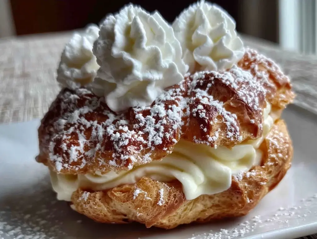 einfache Windbeutel mit Vanillecreme - featured image
