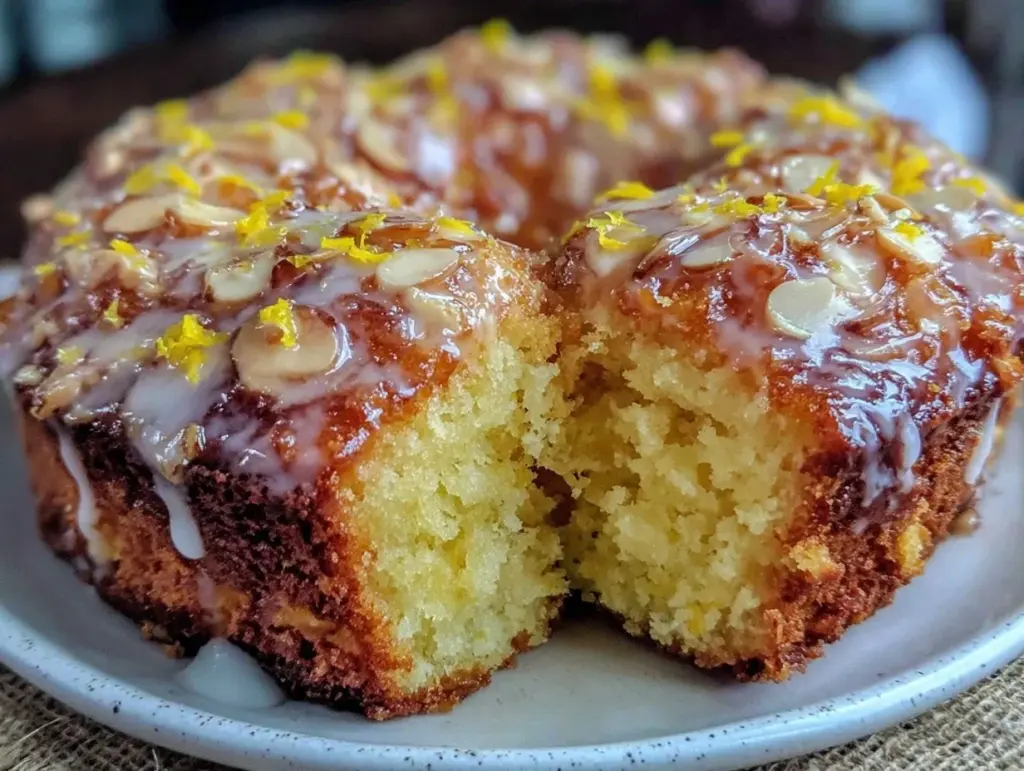 einfacher Mandel-Zitronen Kuchen ohne Mixer - featured image