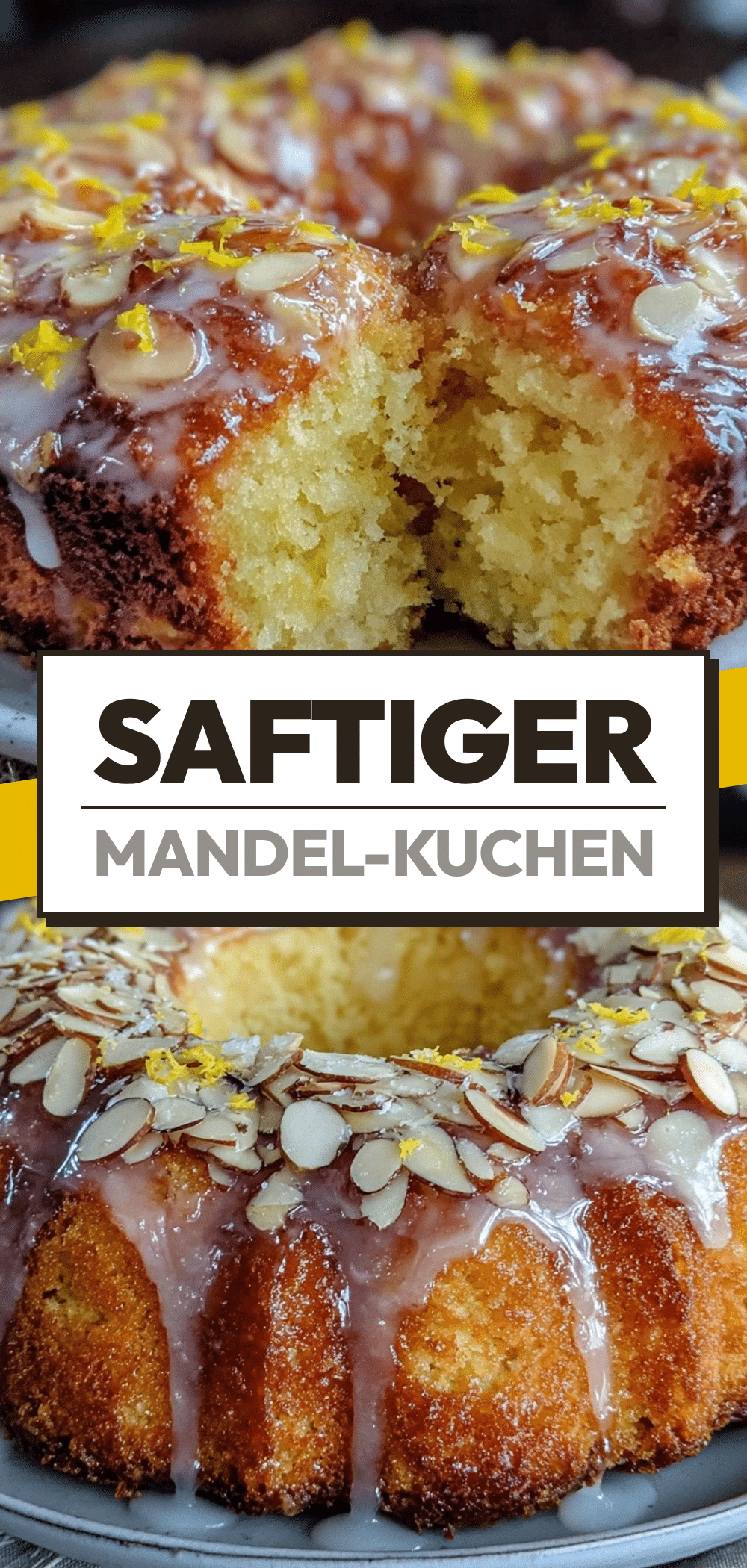 Einfacher Mandel-Zitronen Kuchen: Günstig & Einfach 5 einfacher Mandel-Zitronen Kuchen ohne Mixer recipe