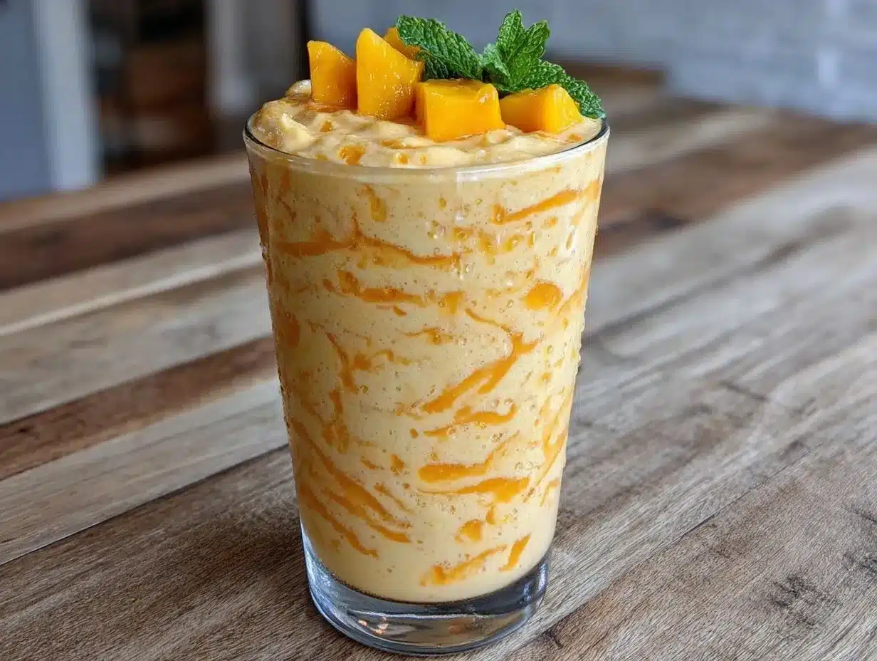 5 Min. Mango Lassi: Günstig, Einfach & Kid-Proof 4 einfacher Mango Lassi in 5 Min preparation steps