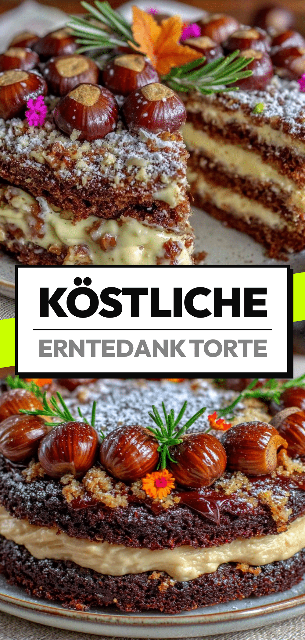 Erntedank Maronen Schokoladen Torte: 8 Portionen, günstig & einfach 5 Erntedank Maronen Schokoladen Torte recipe