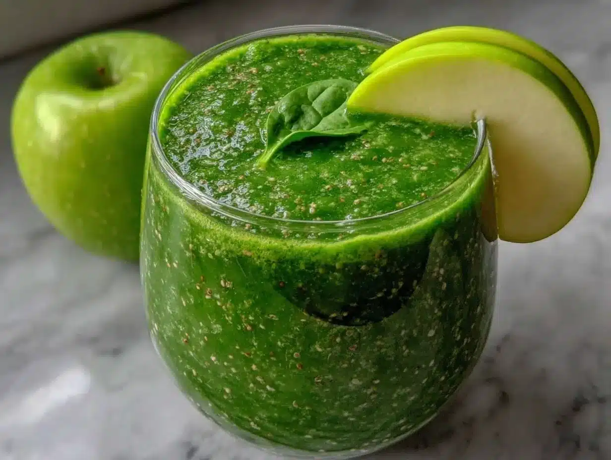 Gesunder Grüner Smoothie: 3$ Familienzubereitung 4 gesunder grüner Smoothie preparation steps