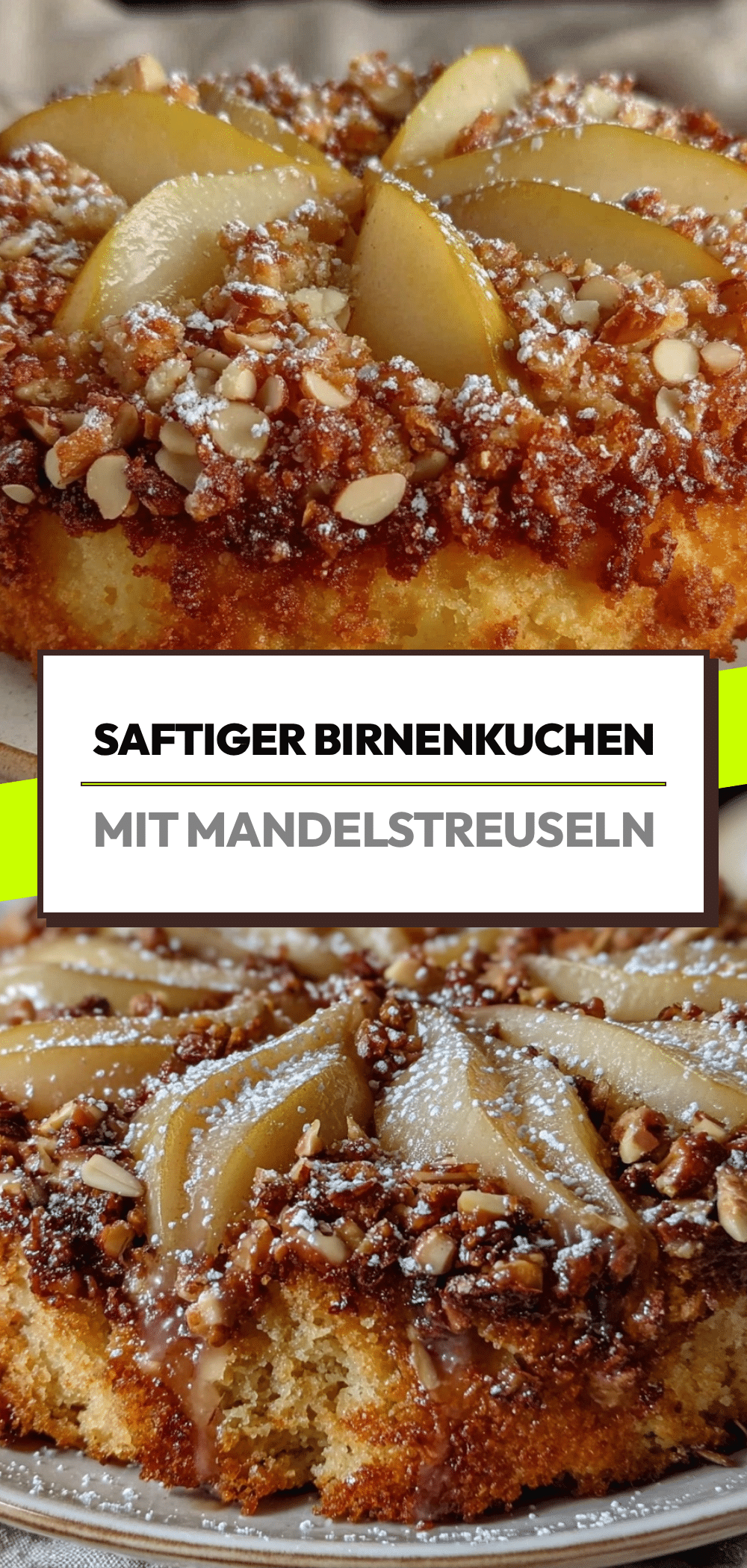 Günstiger Birnenkuchen mit Mandelstreuseln: 5 einfache Schritte 5 günstiger Birnenkuchen mit Mandelstreuseln recipe