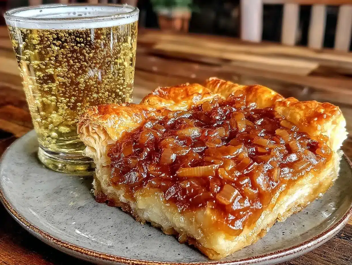 Günstiger Zwiebelkuchen: 3 Tipps für große Portionen 4 günstiger Zwiebelkuchen preparation steps