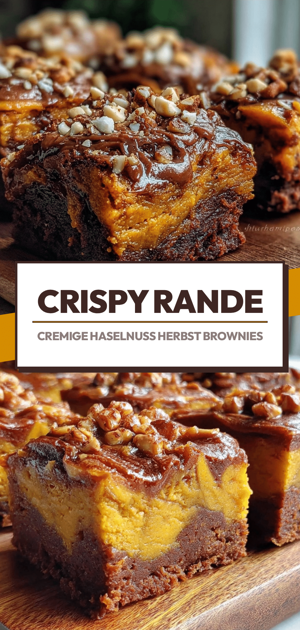 Herbst Brownies mit Kürbis und Haselnuss: 5 günstige Schritte 5 Herbst Brownies mit Kürbis und Haselnuss recipe