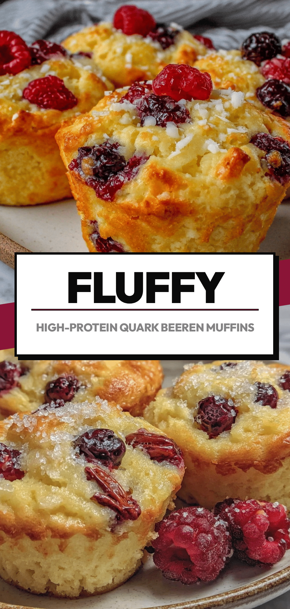 High-Protein Quark-Beeren Muffins: 5x Billig & Meal Prep 5 High-Protein Quark-Beeren Muffins recipe