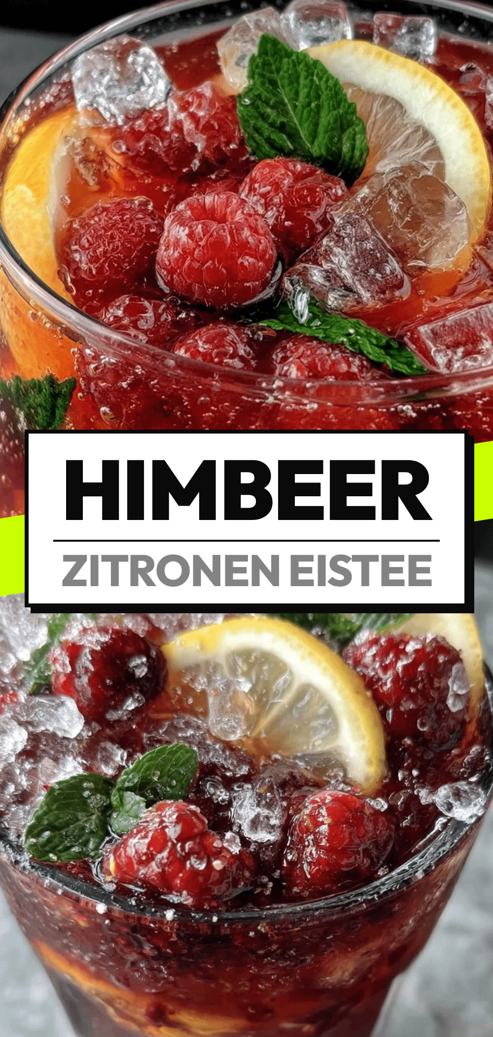 Himbeer-Zitronen Eistee in 10 Min: 2 Liter für die Familie 5 Himbeer-Zitronen Eistee recipe