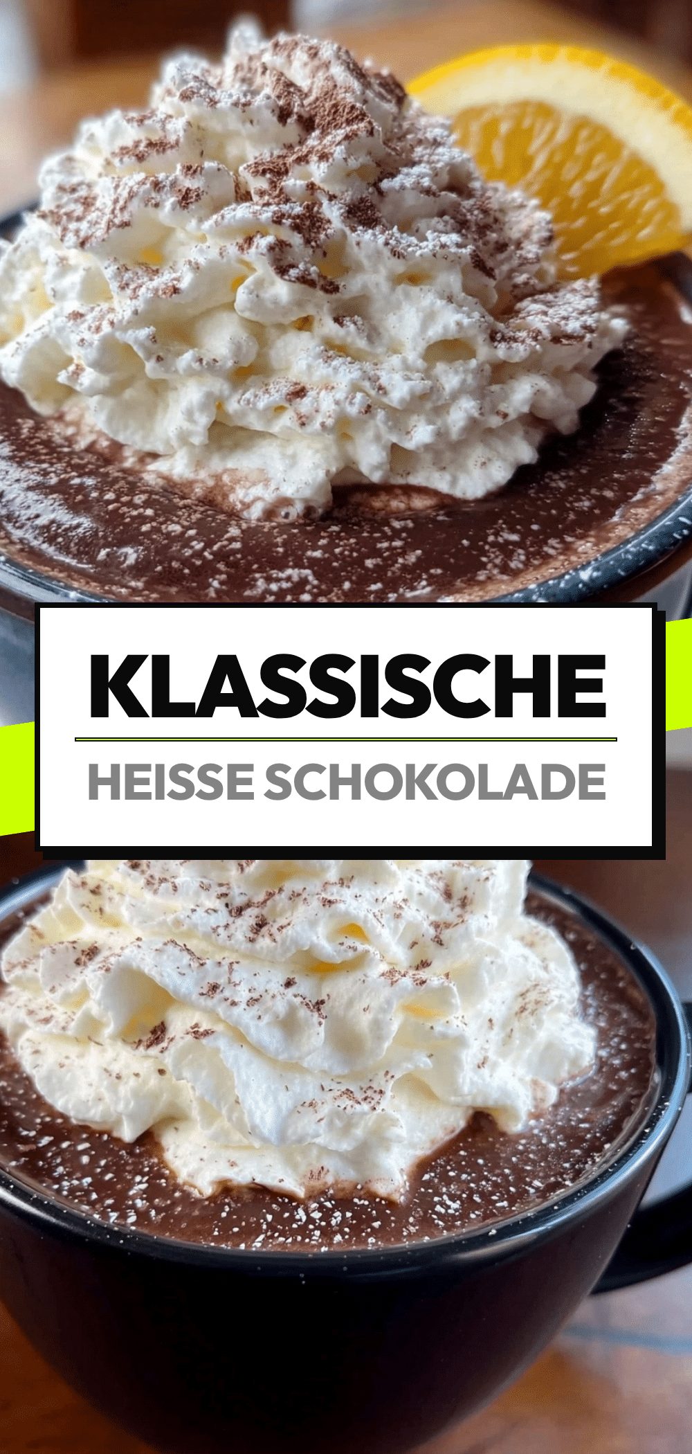 Klassische heiße Schokolade mit Sahnehaube: 2 Zutaten, günstig & einfach 5 klassische heiße Schokolade mit Sahnehaube recipe