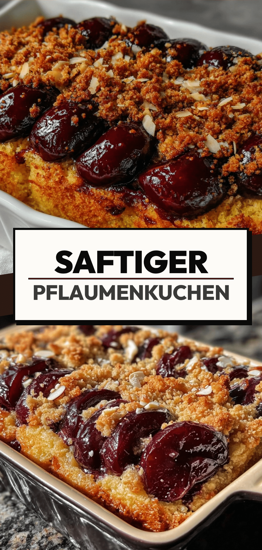 Pflaumenkuchen mit Mandelstreuseln in 30 Min: Günstiger Familientipp 5 Pflaumenkuchen mit Mandelstreuseln recipe
