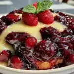 Rote Grütze mit Vanillesauce - featured image