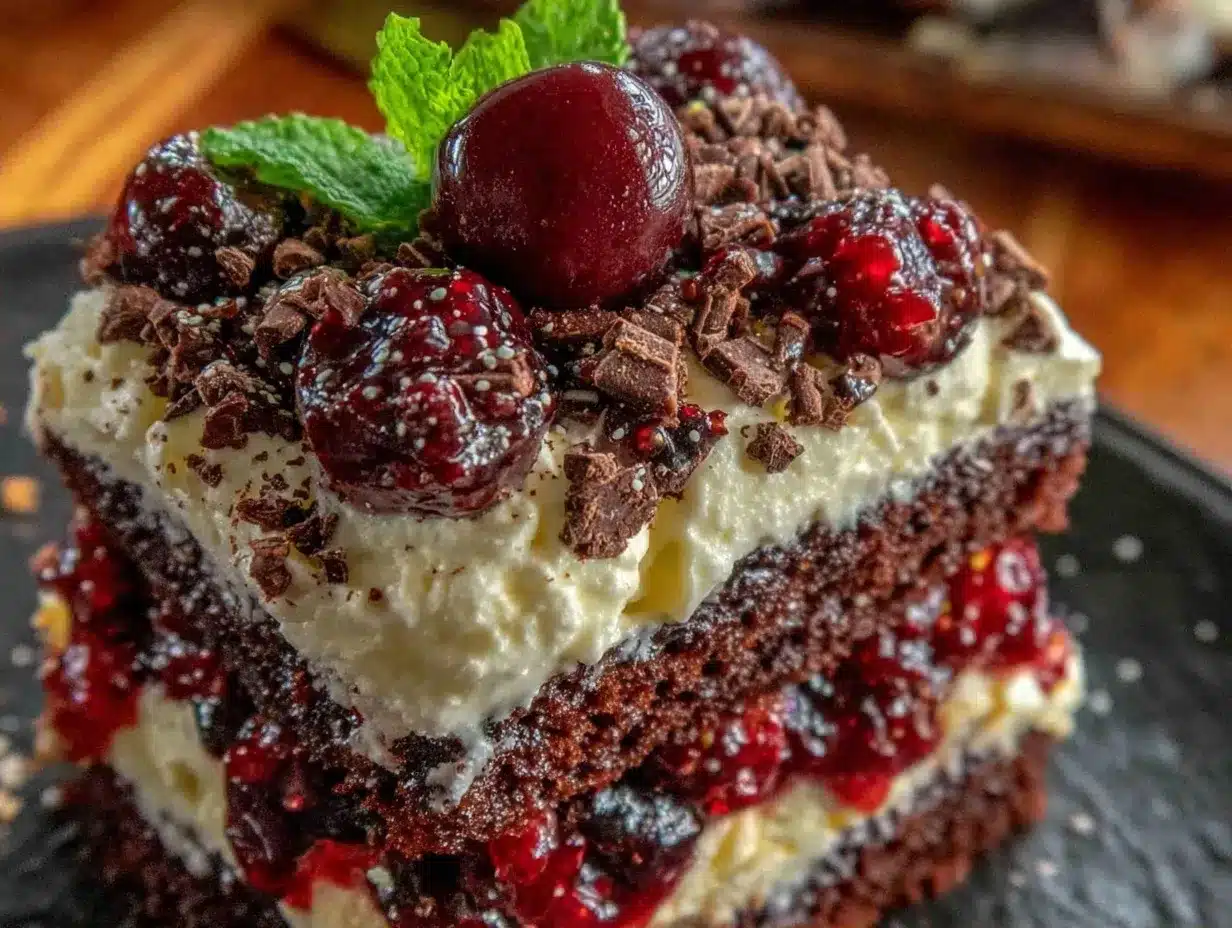 Schwarzwälder Kirsch Torte: Günstig für Geburtstage 4 Schwarzwälder Kirsch Torte einfaches Rezept für Geburtstage preparation steps