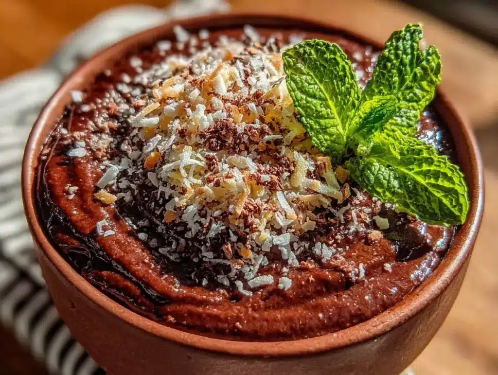 vegane Schokoladen-Avocado Mousse - featured image